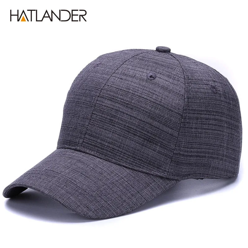 [HATLANDER] дропшиппинг хлопок лен твердые спортивные шапки 6 Панель простые кепки регулируемые gorras повседневные бейсболки для мужчин и женщин
