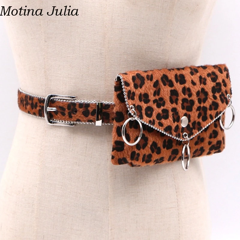 Motina Julia элегантные леопардовые замшевые круглые крутые поясные ремни женские