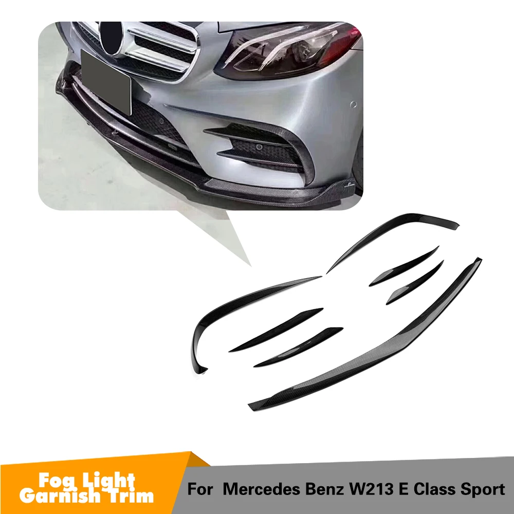 Передний бампер крыло отделка вентиляционная решетка для Mercedes Benz E Class W213 E250 E300 E400 Sport Sedan 2017 2018 2019 углеродное