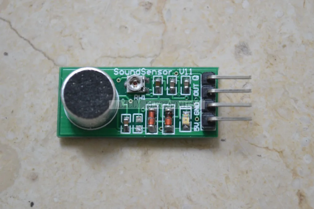 

Voice Operated Switch Sound Sensor Module Adjustable Input Intensity AC 4~6V