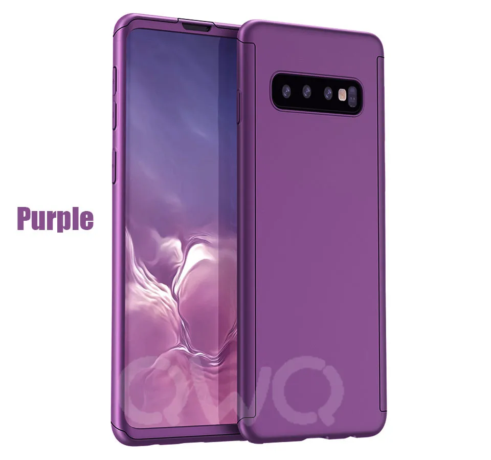 360 градусов Матовая коробка phoen, чехол для samsung Galaxy S8 S9 S10 Plus Note 9 8 полная Защита для samsung S10E S7 S6 PC задняя крышка