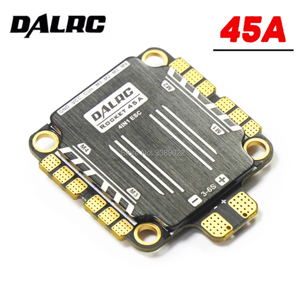 30 5*30 5 мм DALRC Rocket 45A 4 в 1 ESC 3 6S BLheli32 поддержка DShot1200 STM32f051 FPV Бесщеточный & F722 DUAL