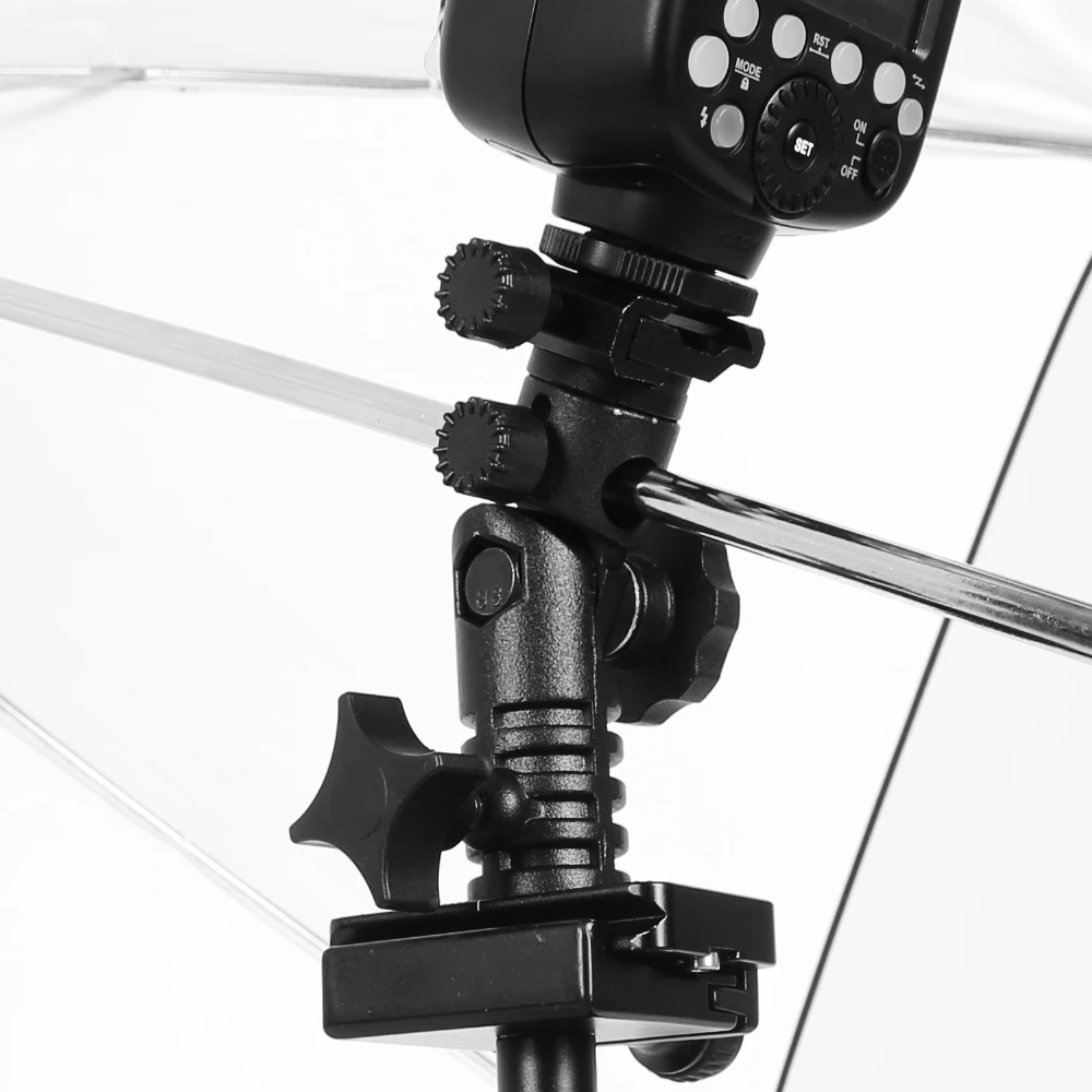 

Universal Metal Mount Speedlite Flash Hot Shoe Adapter for Trigger Umbrella Holder Swivel Light Stand Bracket
