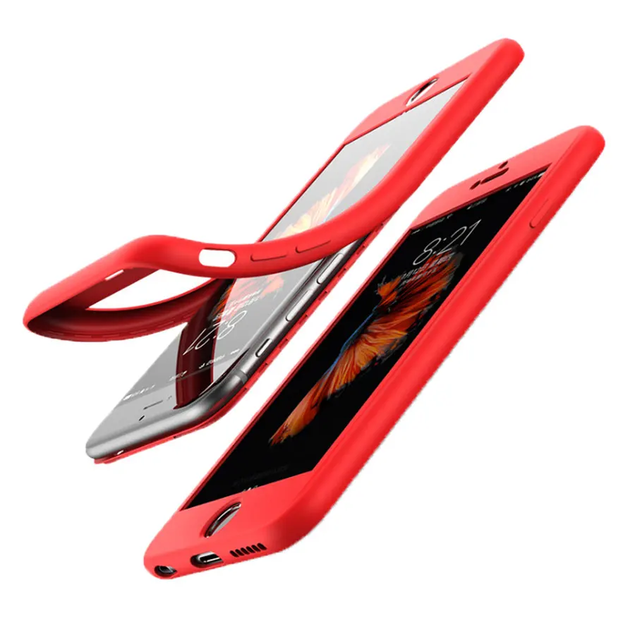 Чехол для телефона с полным покрытием 360 градусов iPhone XR Xs Max чехол Apple X 5 5S SE 6 6S 7 8 Plus