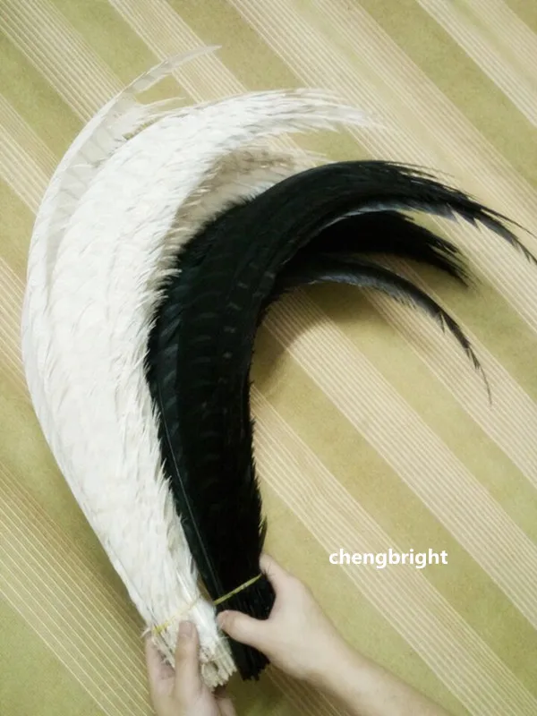 

В наличии оптом 200 шт натуральные LadyAmherst'sPheasant перья свадьба 80-90 см/32-36in карнавал сценическое представление белый/черный