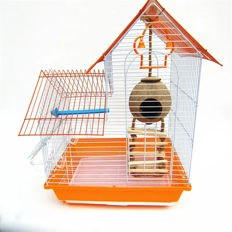 Wood Climbing Ladder Grinded Coconut Shell Pet Bird Toy Macaw Cockatiel Parrot Hamster Climb Bell Swing Bite Product | Дом и сад