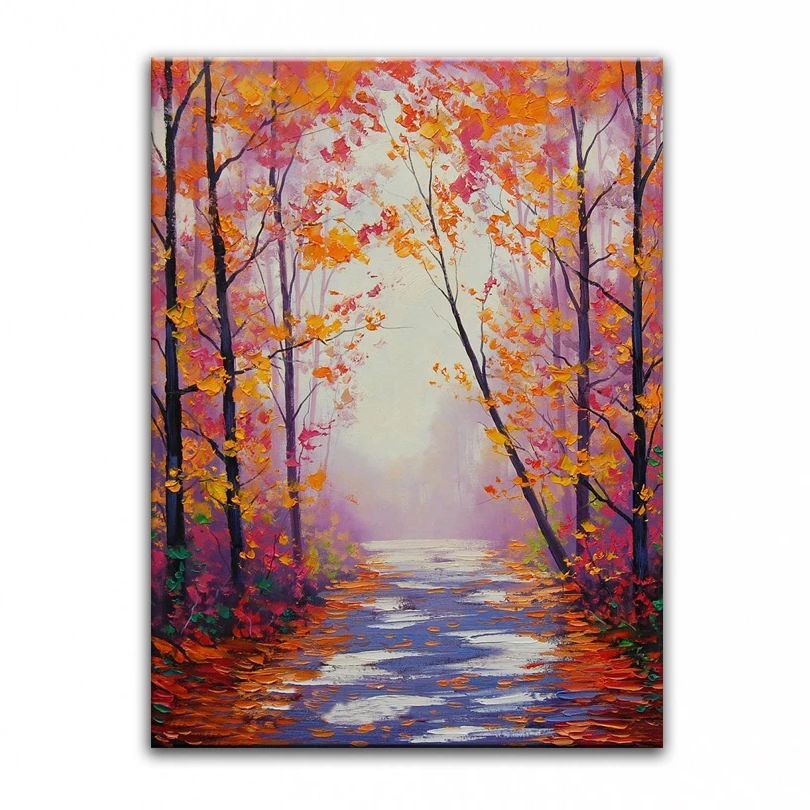 

100% hand painted oil painting Home decoration high quality landscape painting pictures DM16071910