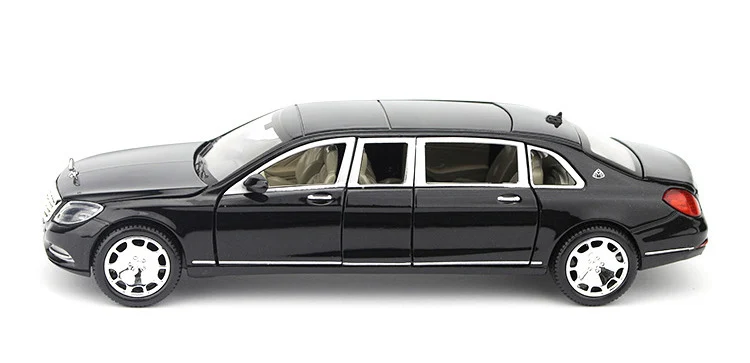 Горячая 1:24 Масштаб колеса литья под давлением автомобиль BENZ Maybach S600 металлическая модель с светильник и звуком вытяните назад игрушки коллекция для подарков