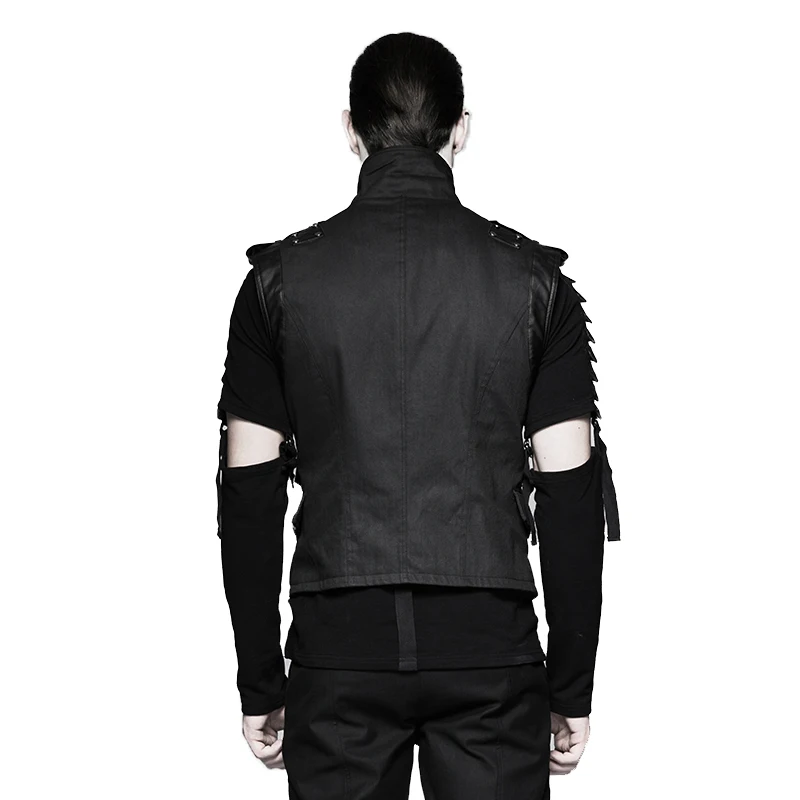 Куртка мужская короткая без рукавов пиджак в готическом стиле униформа милитари