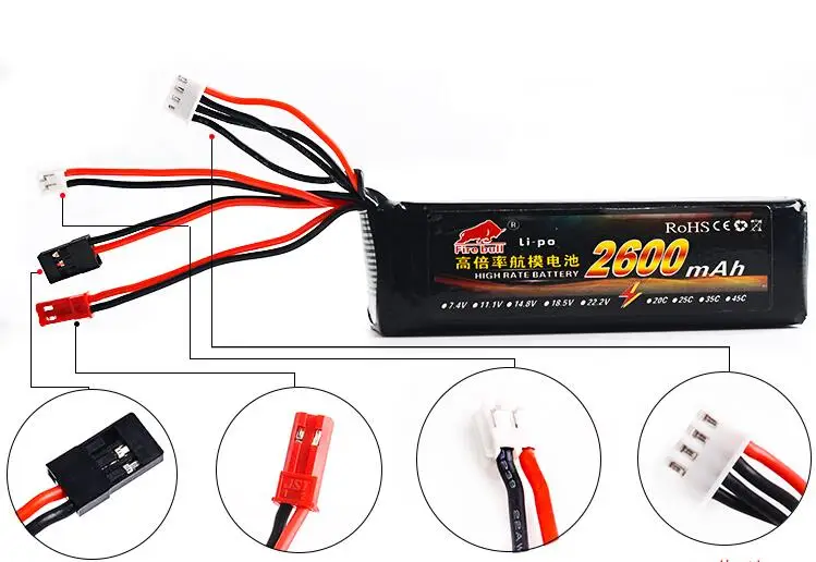 1 шт. 11,1 V 2600mAh 8C 3S Li-Poly RC батарея для Walkera DEVO 7 DEVO 10 DEVO12E F12E WFLY9 Радиоуправляемый передатчик AT9 AT10