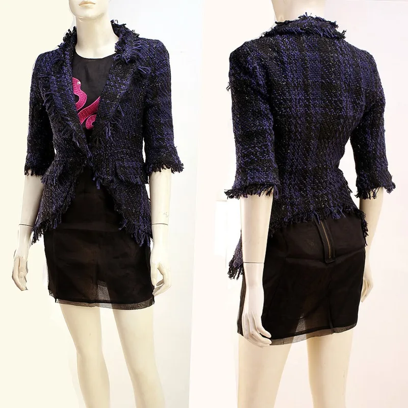 Новые модные женские Куртки элегантный костюм OL пригородных Тонкий дамы верхняя