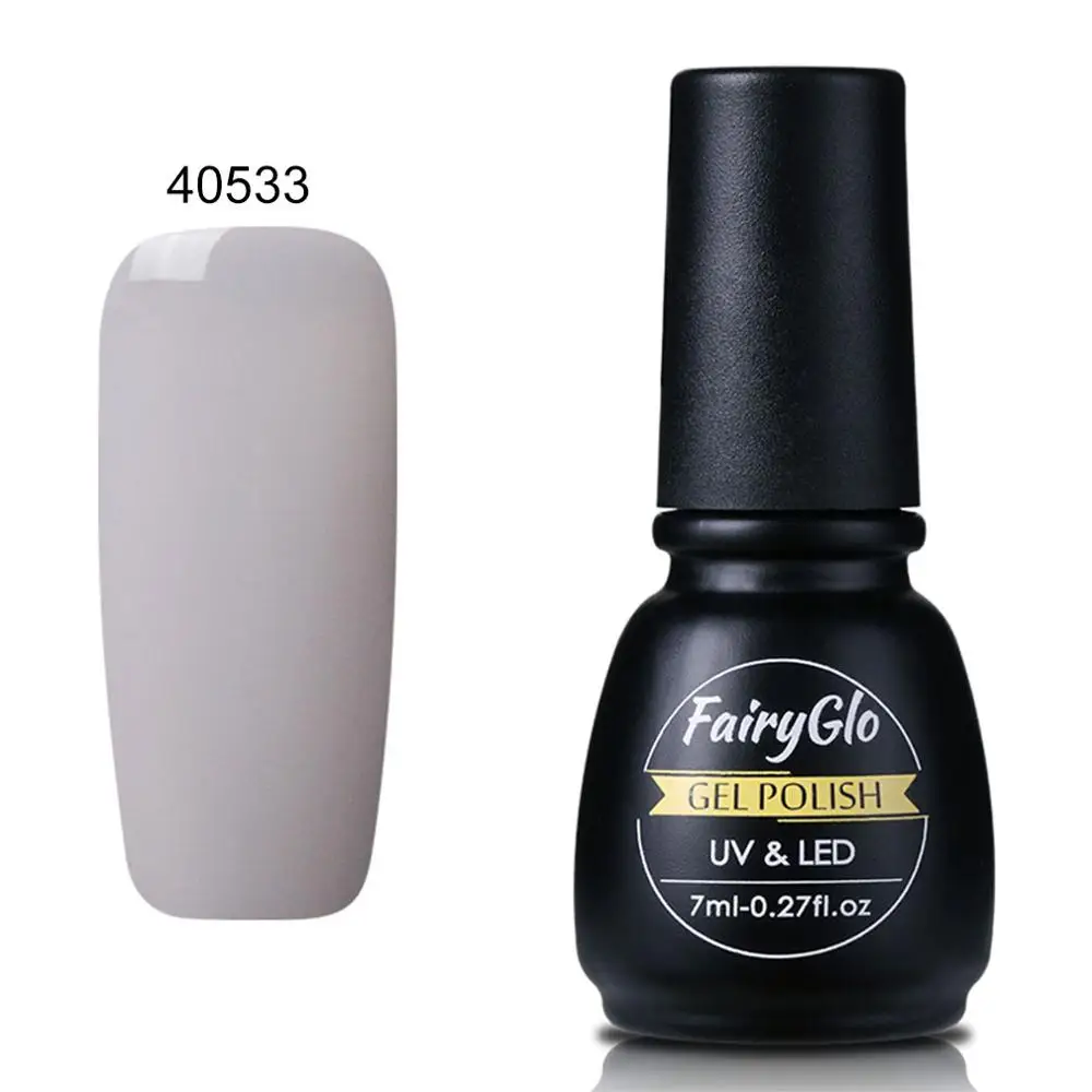 FairyGlo 7 мл светильник, Цветной Гель-лак, УФ-гель для ногтей, Полупостоянный Гибридный лак, лаковая краска, геллак, тиснение, эмаль - Цвет: S40533