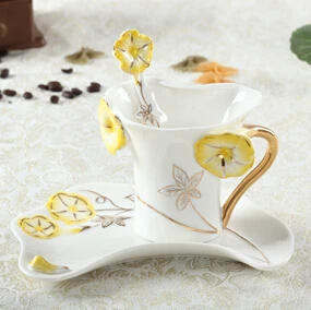 Европейский стиль 2015 черный чай керамический костяной кофе чашки набор