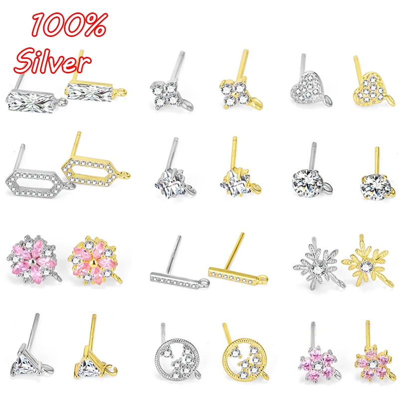 Серьги из стерлингового серебра 925 пробы, аксессуары, золото, серебро, женская мода, инкрустированный драгоценный камень, ушной крючок, висящий DIY для изготовления украшений вручную