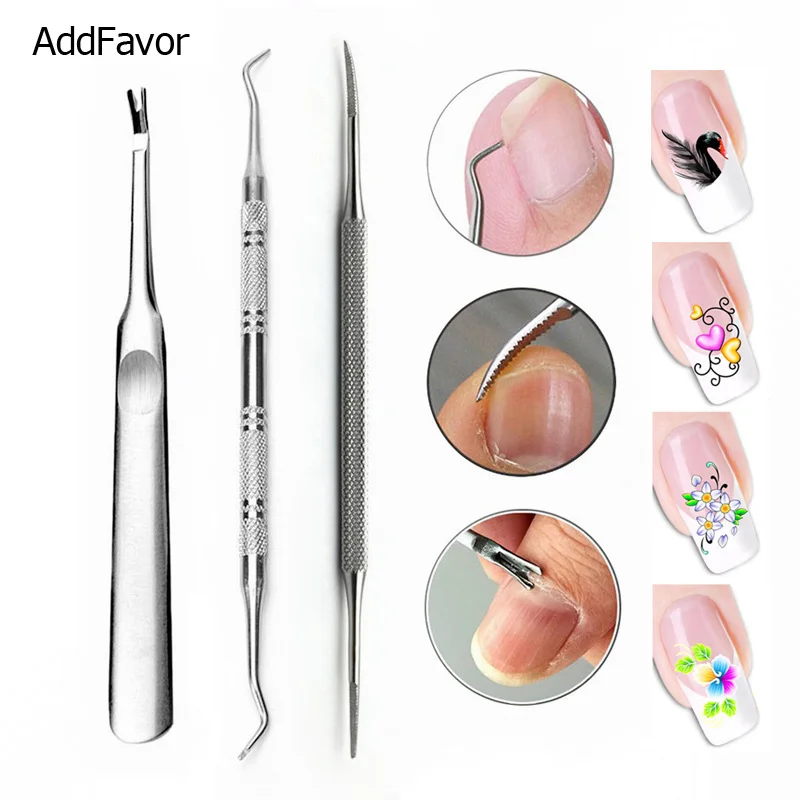 Корректор для вросших ног AddFavor 3 шт. маникюрный набор поднятия педикюрный