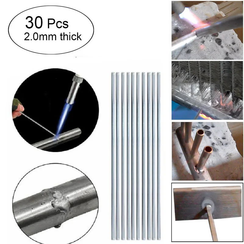 30pcs 2.0mm 100/500 шт сварочная проволока из нержавеющей стали рулон 1,6 мм/2 мм* 50 см Низкий Температура Алюминий сварочная проволока ящик для хранения большой Ёмкость объем запоминающего устройства - Цвет: 30pcs 2.0mm