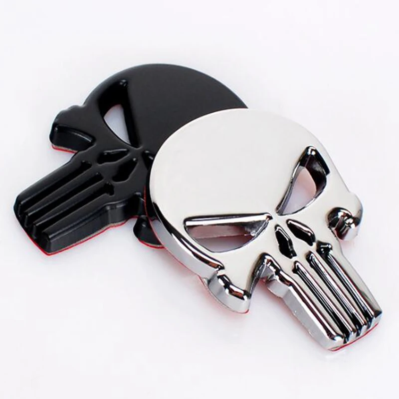3D классный металлический череп стикер для автомобиля мотоцикла наклейка эмблема