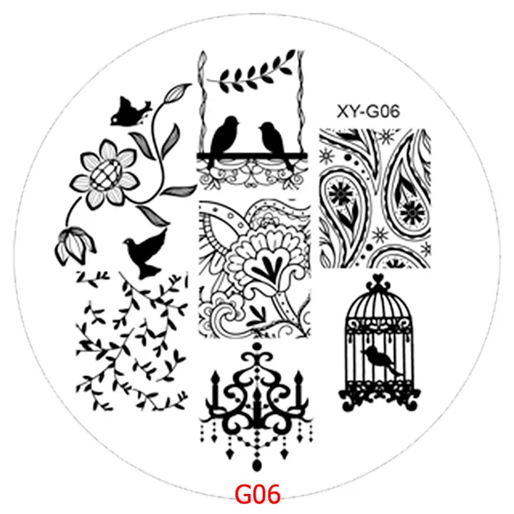 G06 Kimcci 1 шт. Новогоднее изображение пластина для стемпинга для нейл-арта модный пластиковый трафарет DIY 3D шаблон лак Красота Маникюр макияж инструменты - Цвет: G06