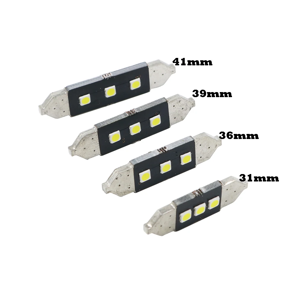 YSY 100X гирлянда 31/36/39/41 мм Светодиодная лампа C5W C10W супер яркая 3030 3 SMD Canbus без ошибок