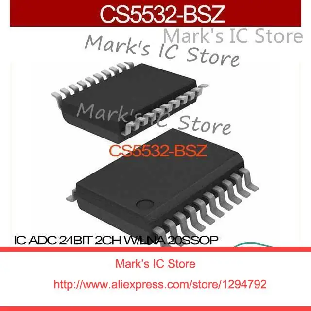CS5532-BSZ IC ADC 24BIT 2CH W/LNA 20SSOP 5532 CS5532 S5532 | Электронные компоненты и принадлежности