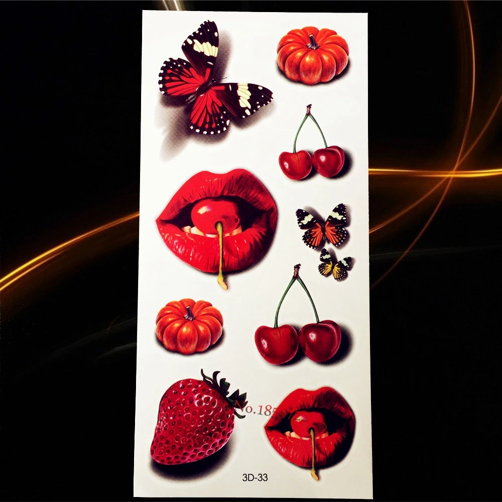 Злобный череп голова кости демон временная татуировка наклейка для мужчин и