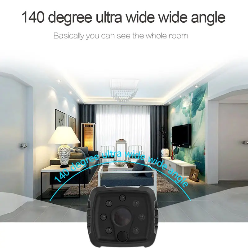Невидимая ночная версия 1080P Wifi мини камера беспроводная для обнаружения движения