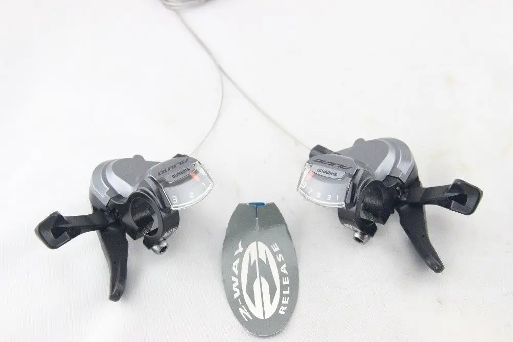 A Pair SP40 Катушки Shimano ALIVIO велосипеда SL-M4000 3x9S 27-Скорость велосипед рычаг переключения передач триггер с вращением влево/вправо/пара - Цвет: A Pair SP40
