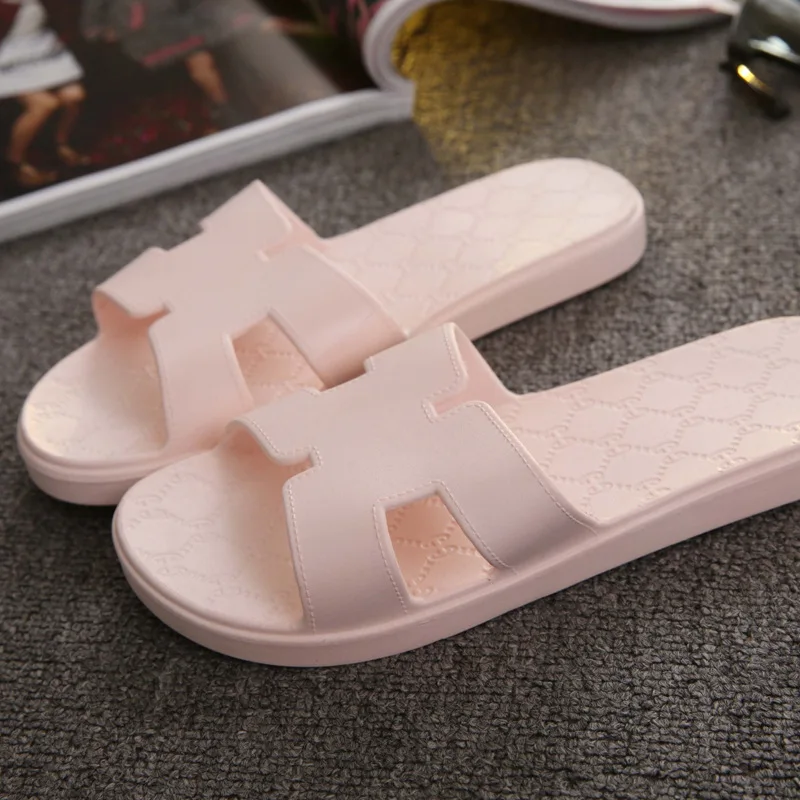 Толстые подошве сандалии женщин летом 2017 новых студентов скольжения с плоские