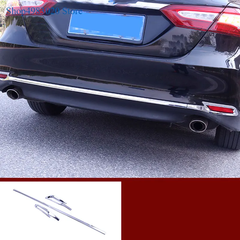 Хромированный бампер для Toyota Camry отделка задняя защита/задние противотуманные Тени наклейки бампер полосы высокого качества для Toyota Camry аксессуары