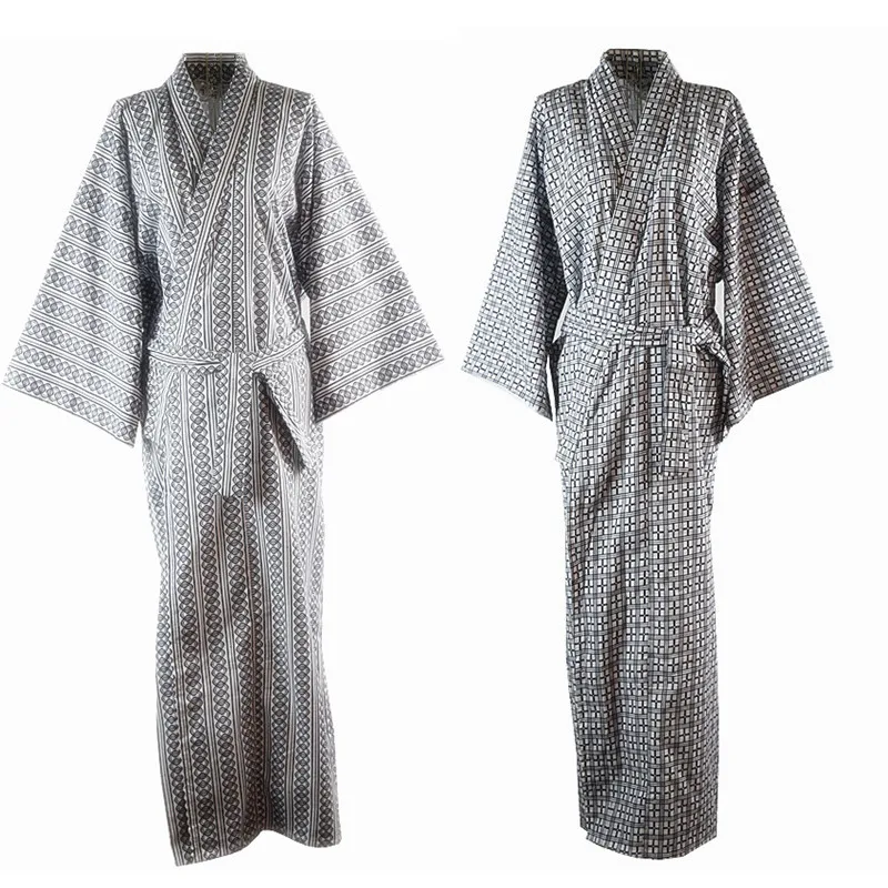 Пижама-кимоно для мужчин, хлопковая двойная одежда, японская одежда от AliExpress RU&CIS NEW