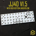 Механическая клавиатура jj40 v1.5 на заказ, 40% программируемых печатных плат, 40 планка раскладок, прошивка bface, gh40, jd40 со светодиодной rgb Подсветкой
