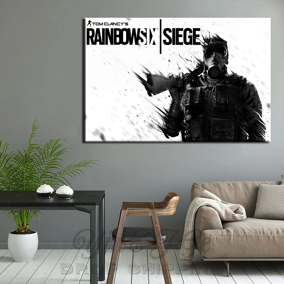 1 Piece Tom Clancy's Rainbow Six Siege Smoke HD Wallpaper Art Canvas Poster Painting Wall Picture Print For Home Bedroom Decor | Дом и сад
