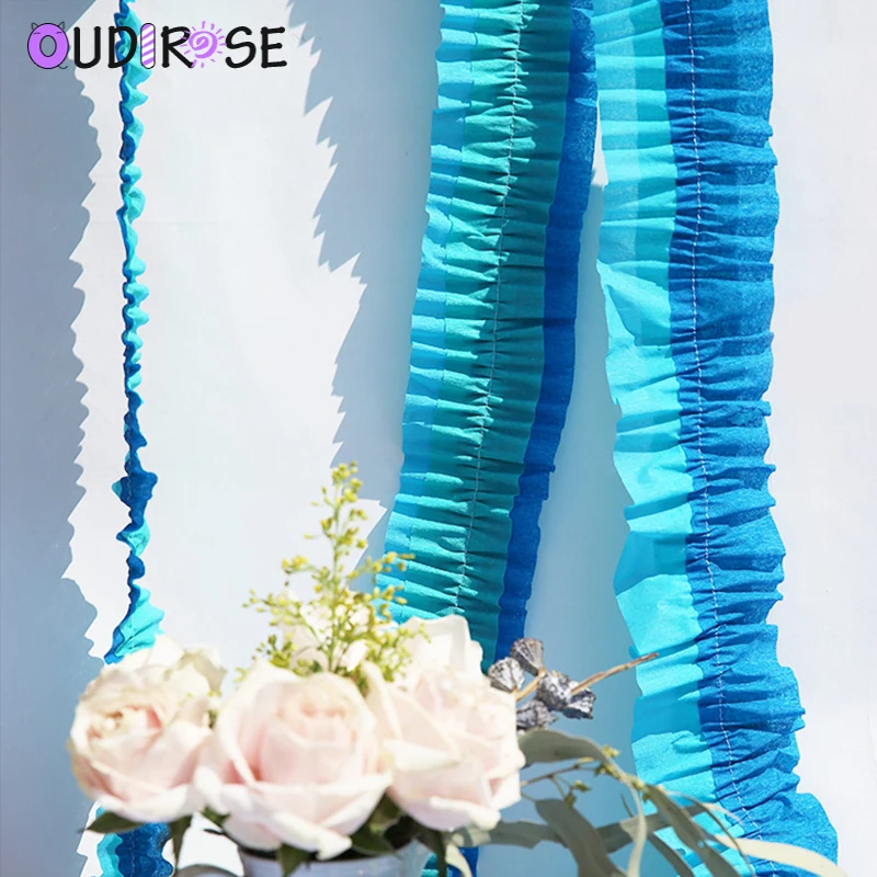 OUDIROSE 7 см * 3 м плиссированный бумажный венок с кисточками вечерние гирлянды DIY