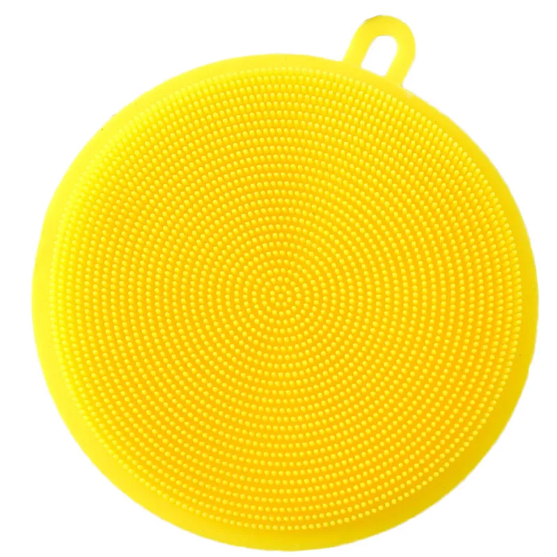 Yellow Силиконовая Чистящая щетка губка для мытья посуды многофункциональные фруктовые овощи столовые приборы кухонные принадлежности щетки кухонные инструменты - Цвет: Yellow