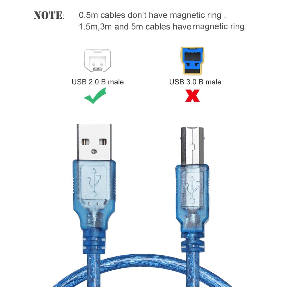 Кабель для принтера USB 3 0 1 шт. сверхскоростная синхронизация данных с разъемом