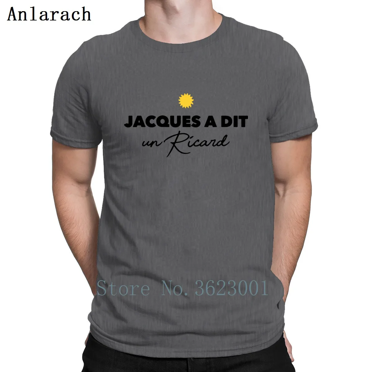 Jacques A Dit In Ricard Parises T Shirt Funky Summer Family Top Tee Funny Shirts Plus Size New Fashion Hot Sale Knitted | Мужская одежда