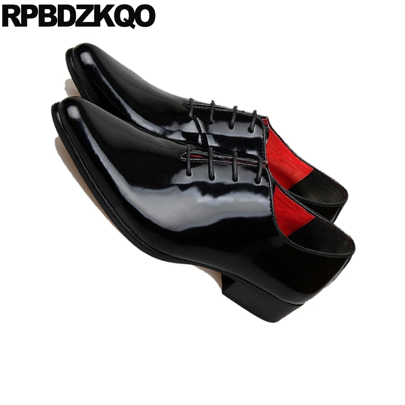 Brand Luxury Crocodile Shoes Python Leather Black Real Men Prom Dress Snake Skin British Style Pointed Toe High Heel Oxfords | Обувь
