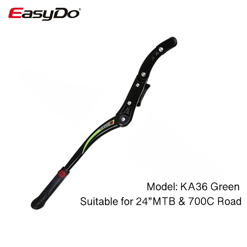 EasyDo 2"-29" MTB велосипедный кик-стенд 700C дорожный велосипед парковочные стойки горный велосипед подножка велосипедный боковой стенд Поддержка Регулируемая - Цвет: KA36 Green