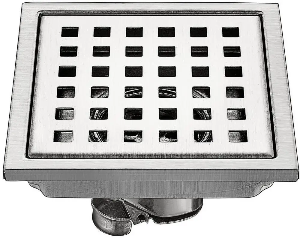 SMT064-031F-15X15cm 15*15 см простой сетки трап из нержавеющей стали большой поток слив квадратный водосток для душа отходов Решетка с ситечком для волос - Цвет: SMT064-031F-15X15cm