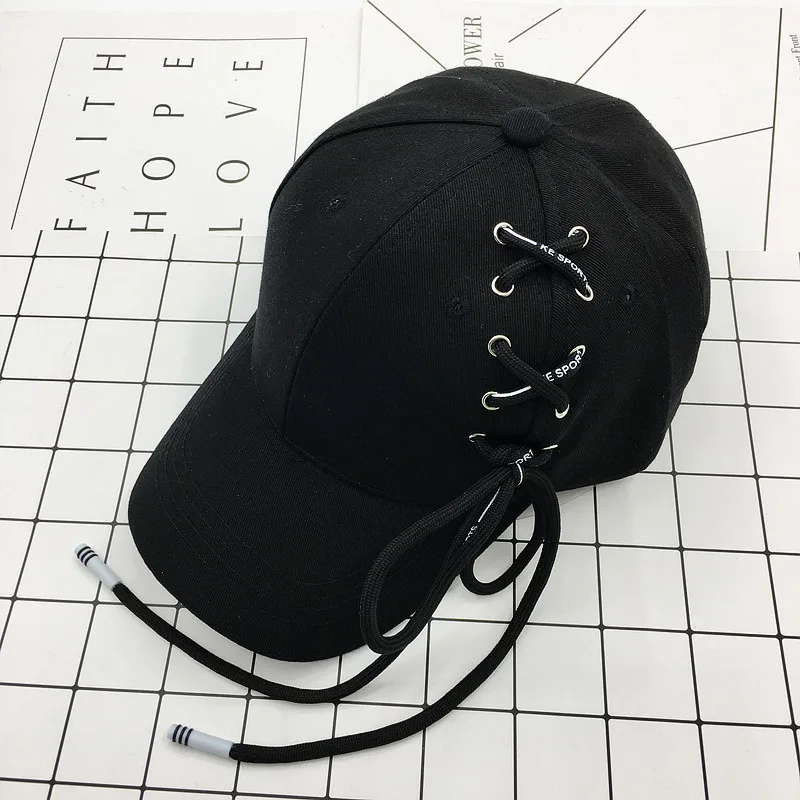 Новая мода лето бейсбольная кепка для женщин и мужчин Корейский Snapback шляпы хип хоп Черная кепка шляпа папы костяная Кепка
