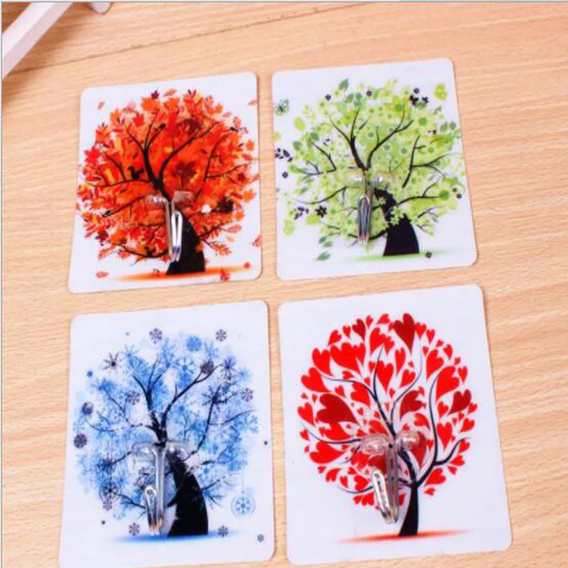 10 шт. Прозрачный Прочный самоклеящиеся двери стены Вешалки Полотенца Швабра