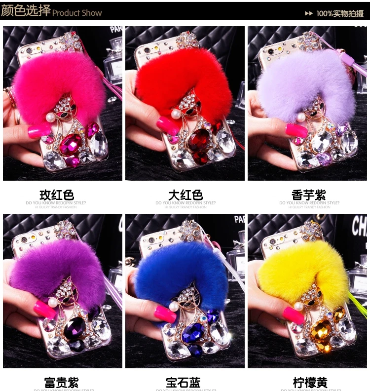 Роскошные блестящие теплые мягкие чехлы с изображением кота из кроличьего меха