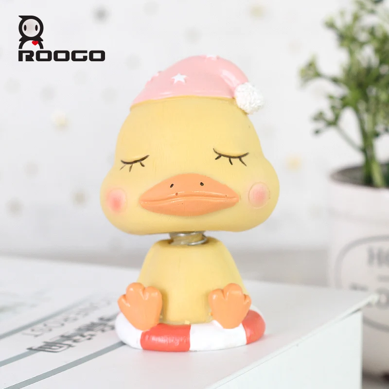 Roogo Cute Baby Animal Series Home Decoration Accessories Resin Figurine Anime Figures Toy Gift For Children Desktop Ornament