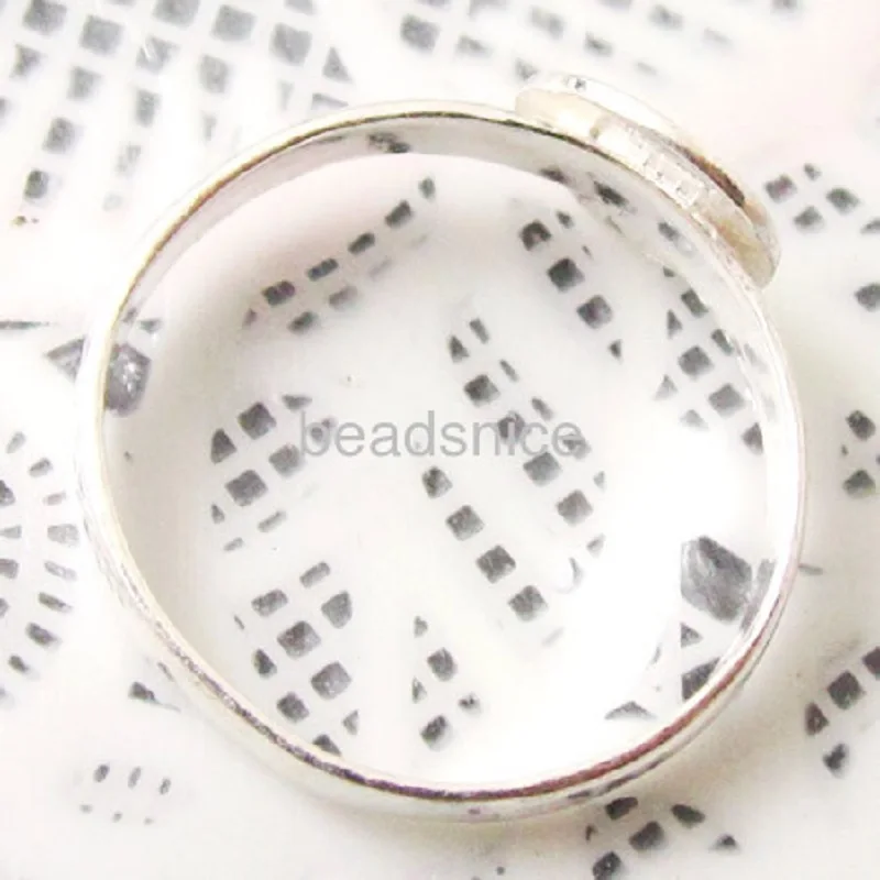 Beadsnice 925 пробы серебряное круглое кольцо с заготовкой 8 мм 24141|Кольца для помолвки|