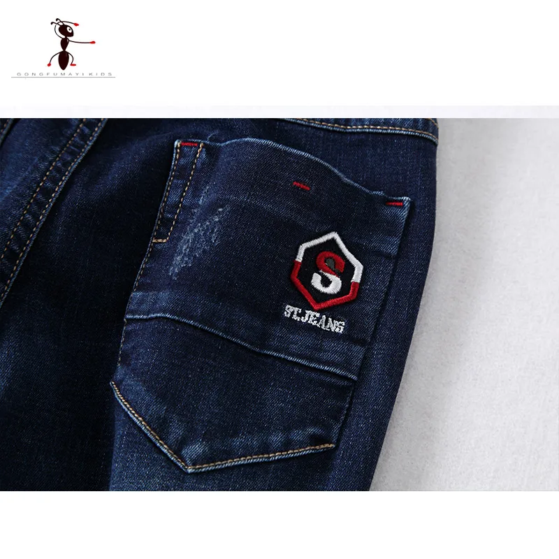 Новинка весны 2017 года поступление Детские джинсы Повседневное Мальчики