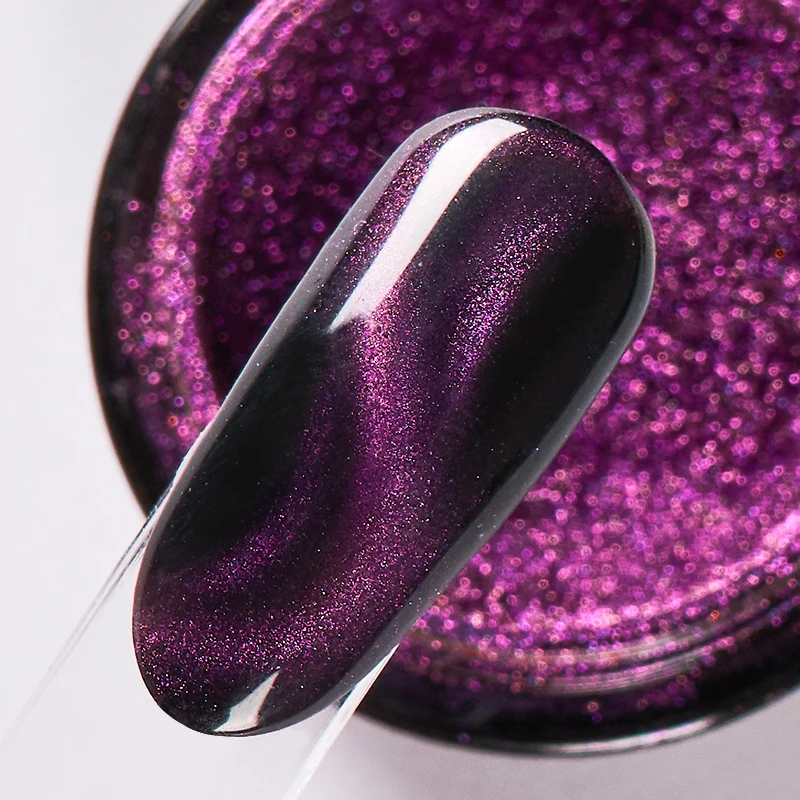 Магнитный зеркальный эффект дизайн ногтей Декоративный пигмент пыль 3D кошачий