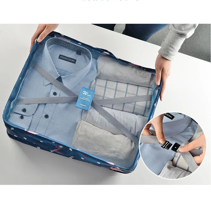 7 шт./компл. Travel Organizer чемодан одежду отделка Портативный раздел чехол для