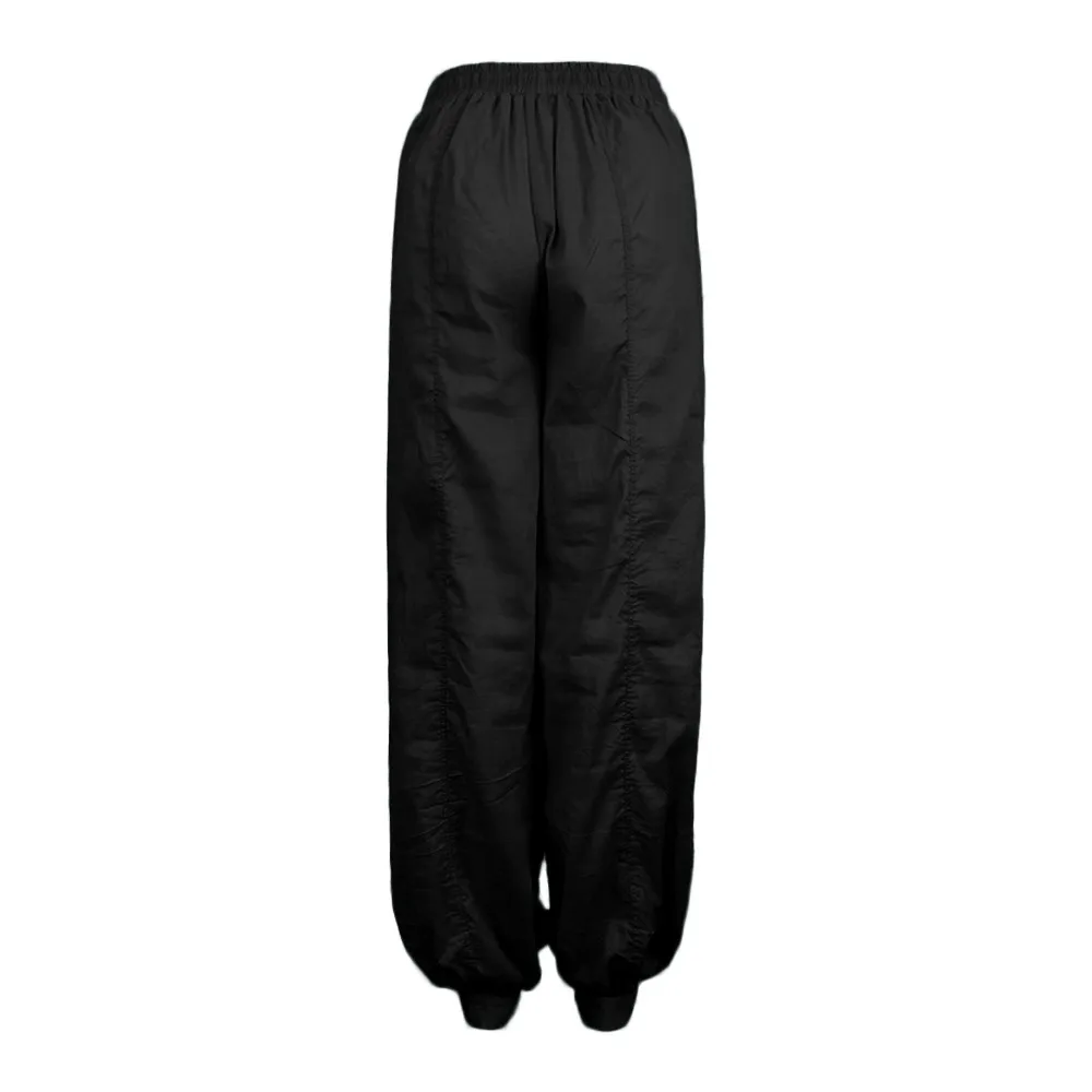 Womail, женские брюки, летние, модные, дамские, одноцветные, свободные штаны, мешковатые брюки, повседневные, высокая талия, длинные, шаровары,, J61