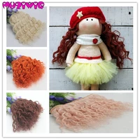 muzi wig 15cm100cm handmade wool curly doll hair sd ad 13 14 16 bjd doll diy hair for russian handmade dolls