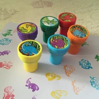 6 pcsset kawaii dinosaur inked kids stamp crafts fun comes plastic colorful casual dinosaur stampes unisex party gifts